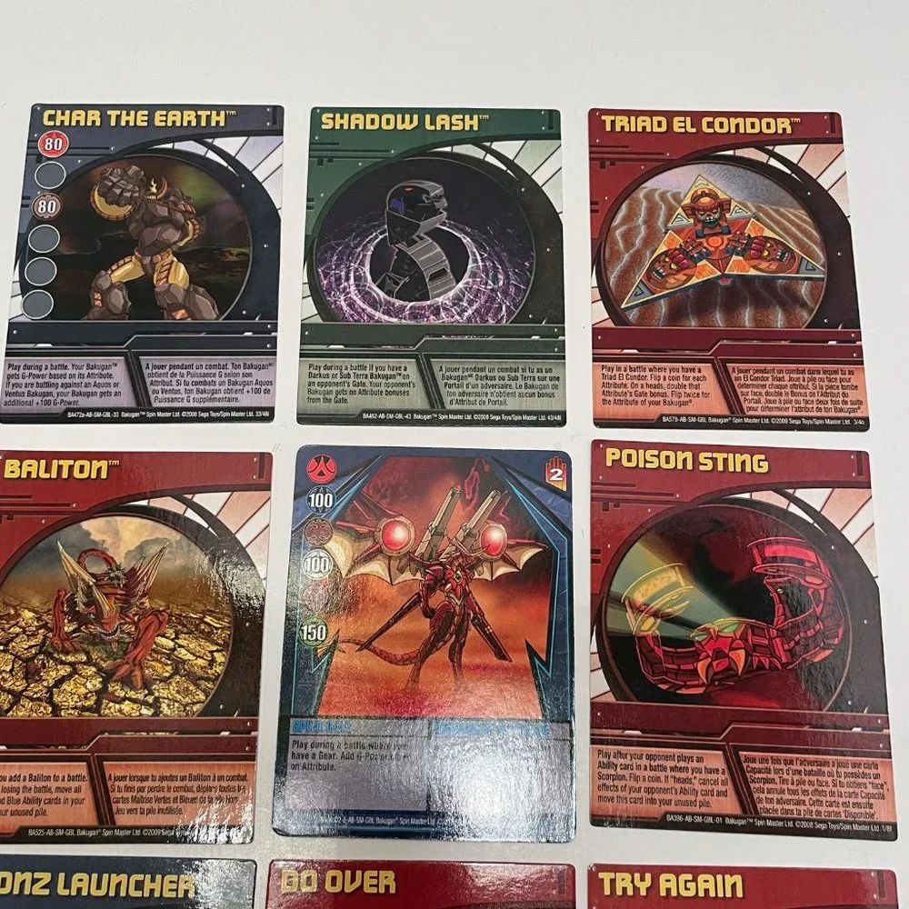 Bakugan Battle Brawlers Cards - 11 Regular & 10 Magnetic Cards with Rule Book